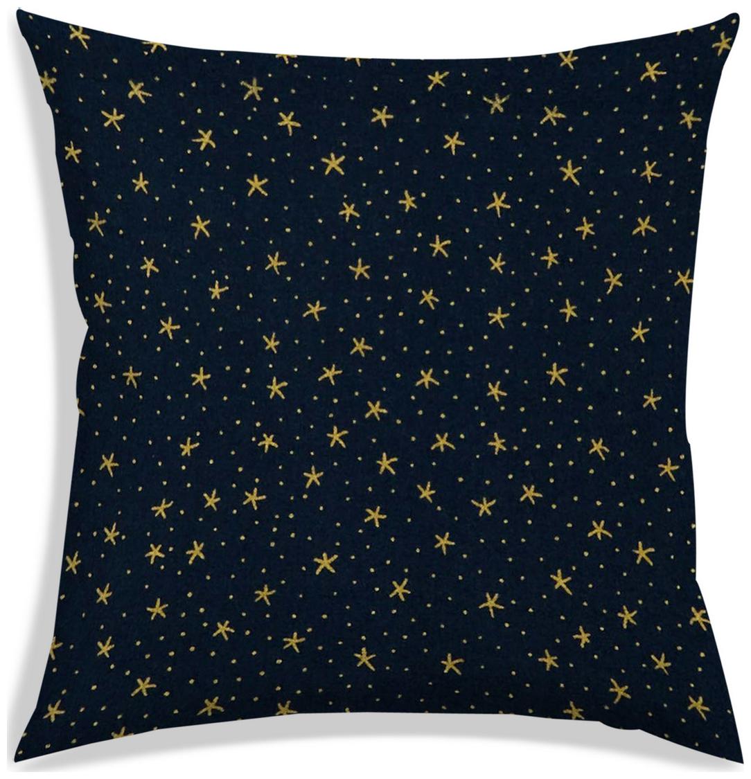 

RADANYA Printed Polyester Black Cushion Cover ( Small Pack of 1 )