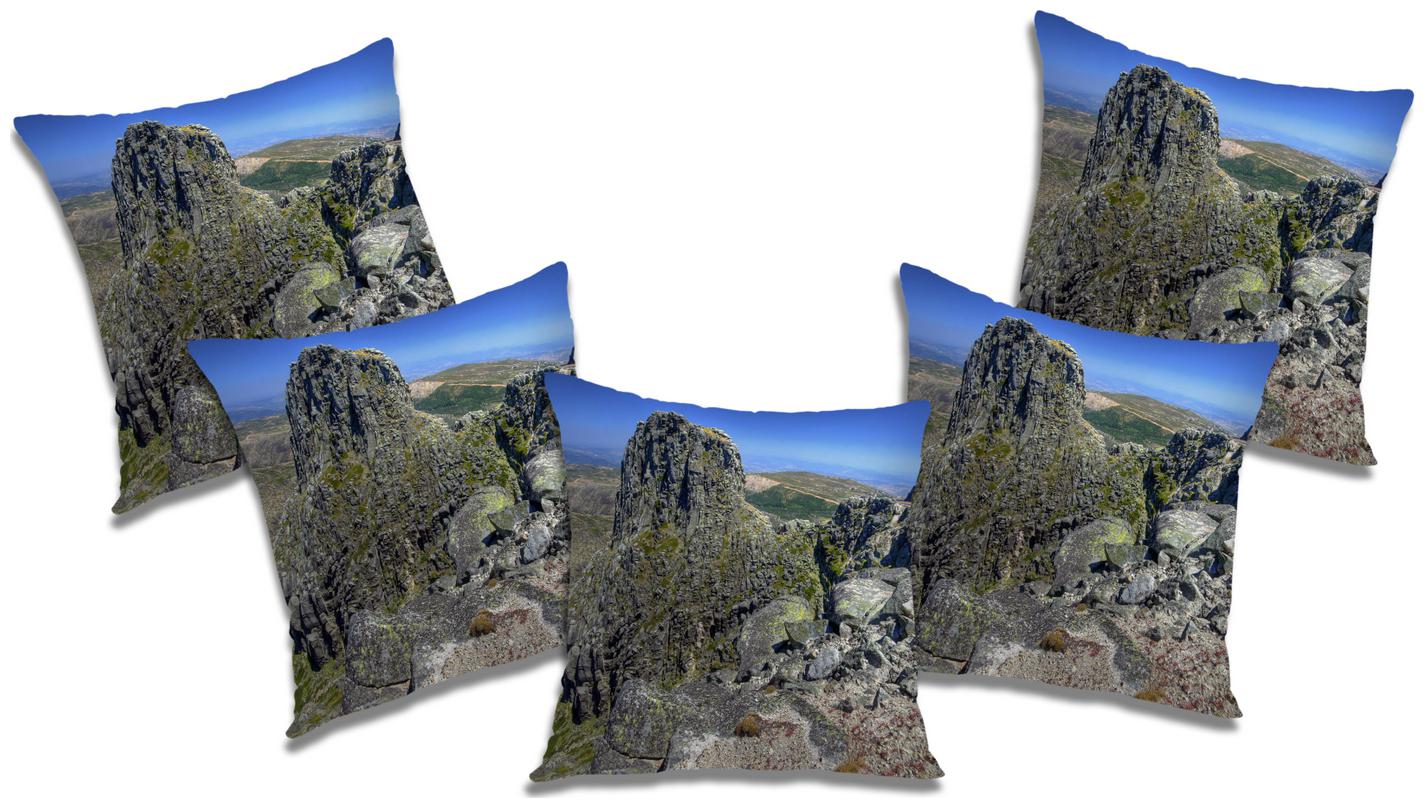 

RADANYA Printed Cushion Cover with Filler (Set of 5) 12X12 inch