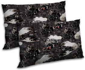 RADANYA Polyester Printed Pillow Covers ( Pack of 2 , Grey )