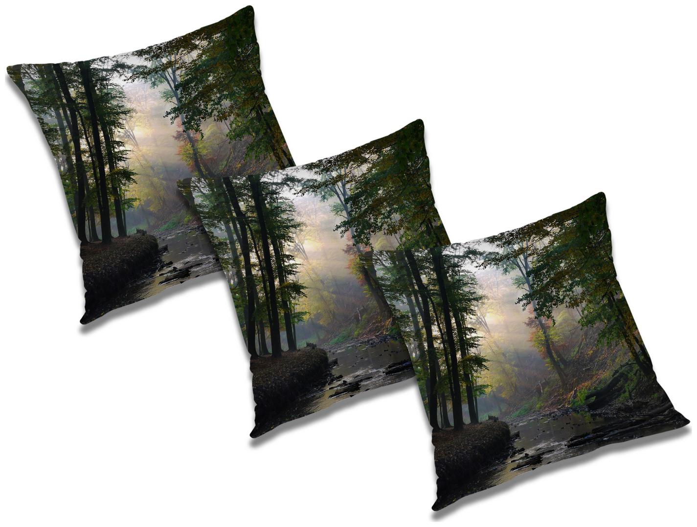 

RADANYA Printed Cushion Cover with Filler (Set of 3) 24x24 inch