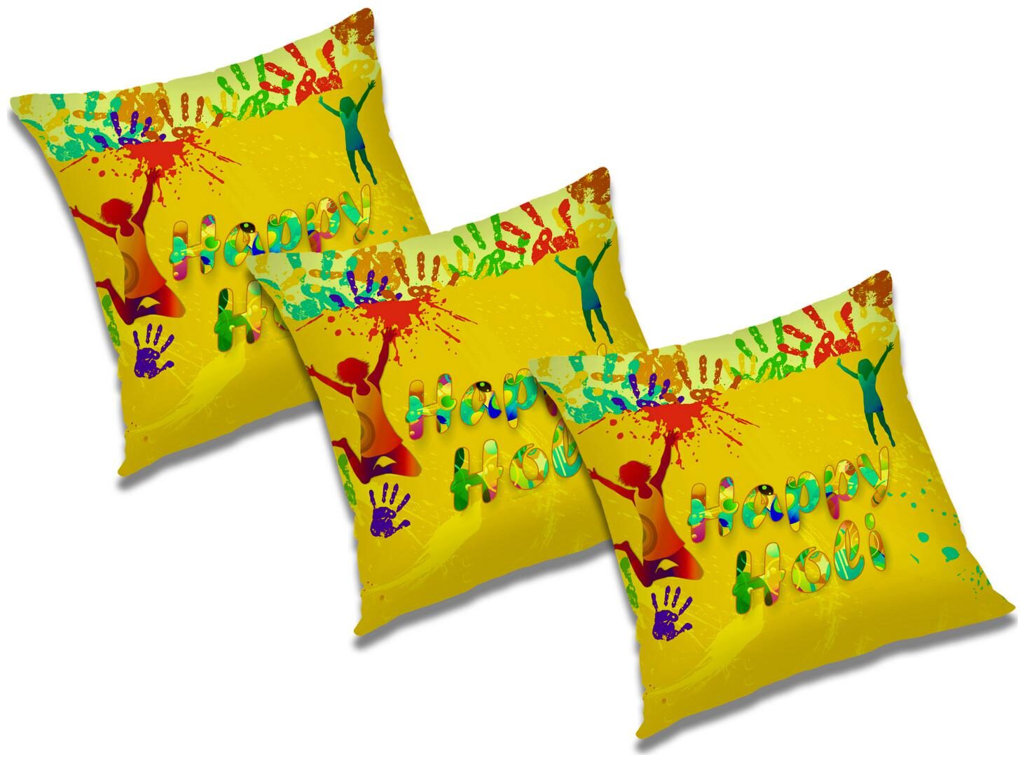 

RADANYA Printed Cushion Cover with Filler (Set of 3) 24x24 inch