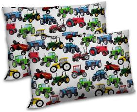 RADANYA Polyester Printed Pillow Covers ( Pack of 2 , White )