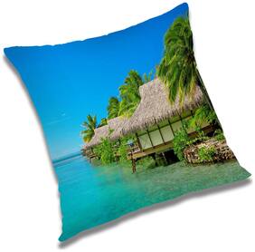 RADANYA Printed Cushion Cover with Filler Set 18x18 inch