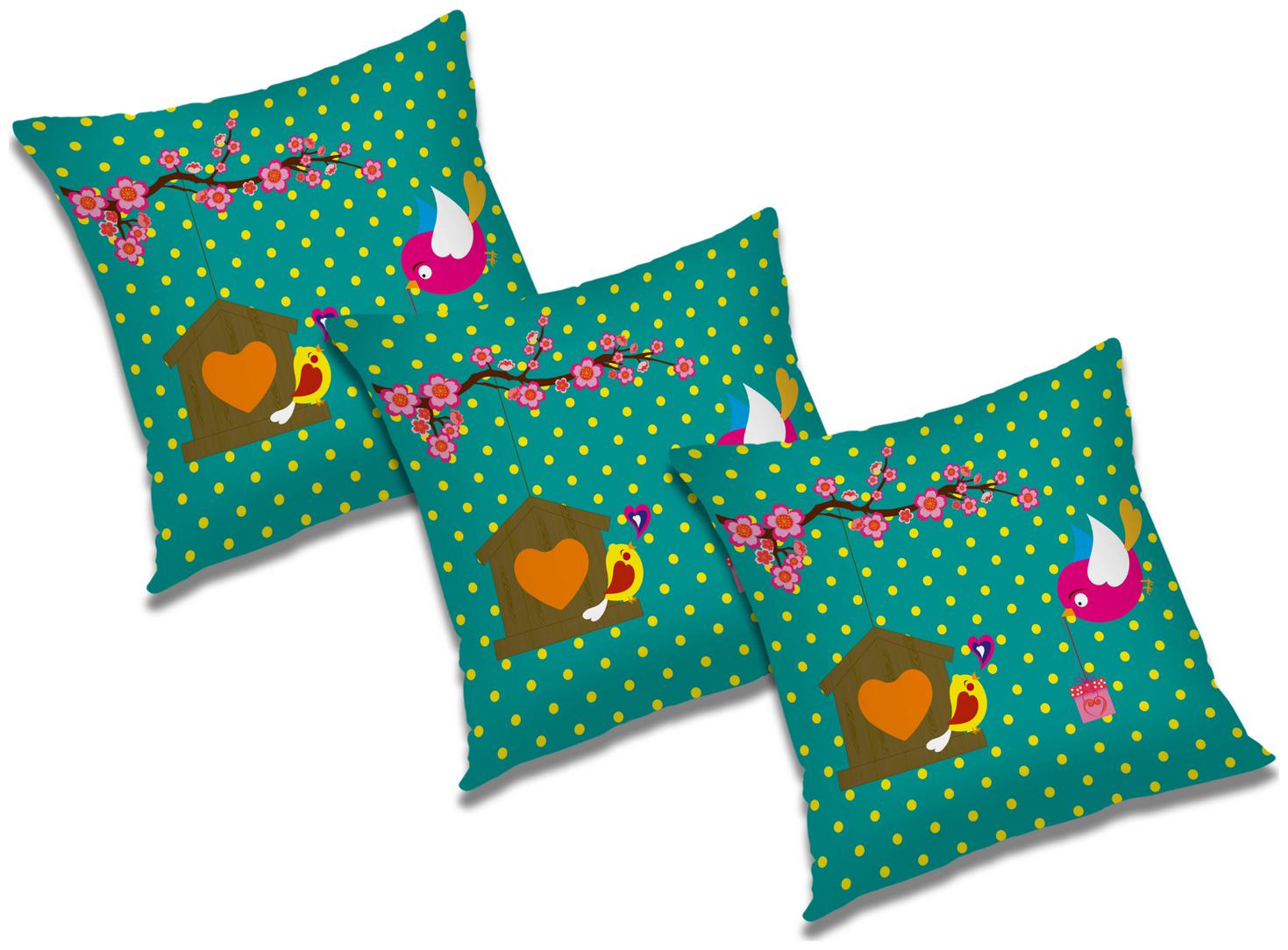 

RADANYA Printed Cushion Cover with Filler (Set of 3) 24x24 inch
