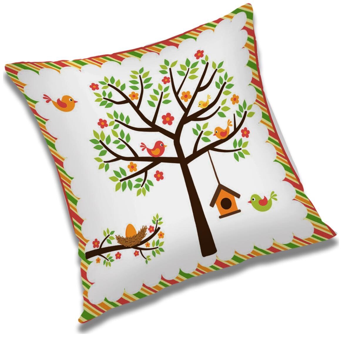 

RADANYA Printed Polyester White Cushion Cover ( Large Pack of 1 )
