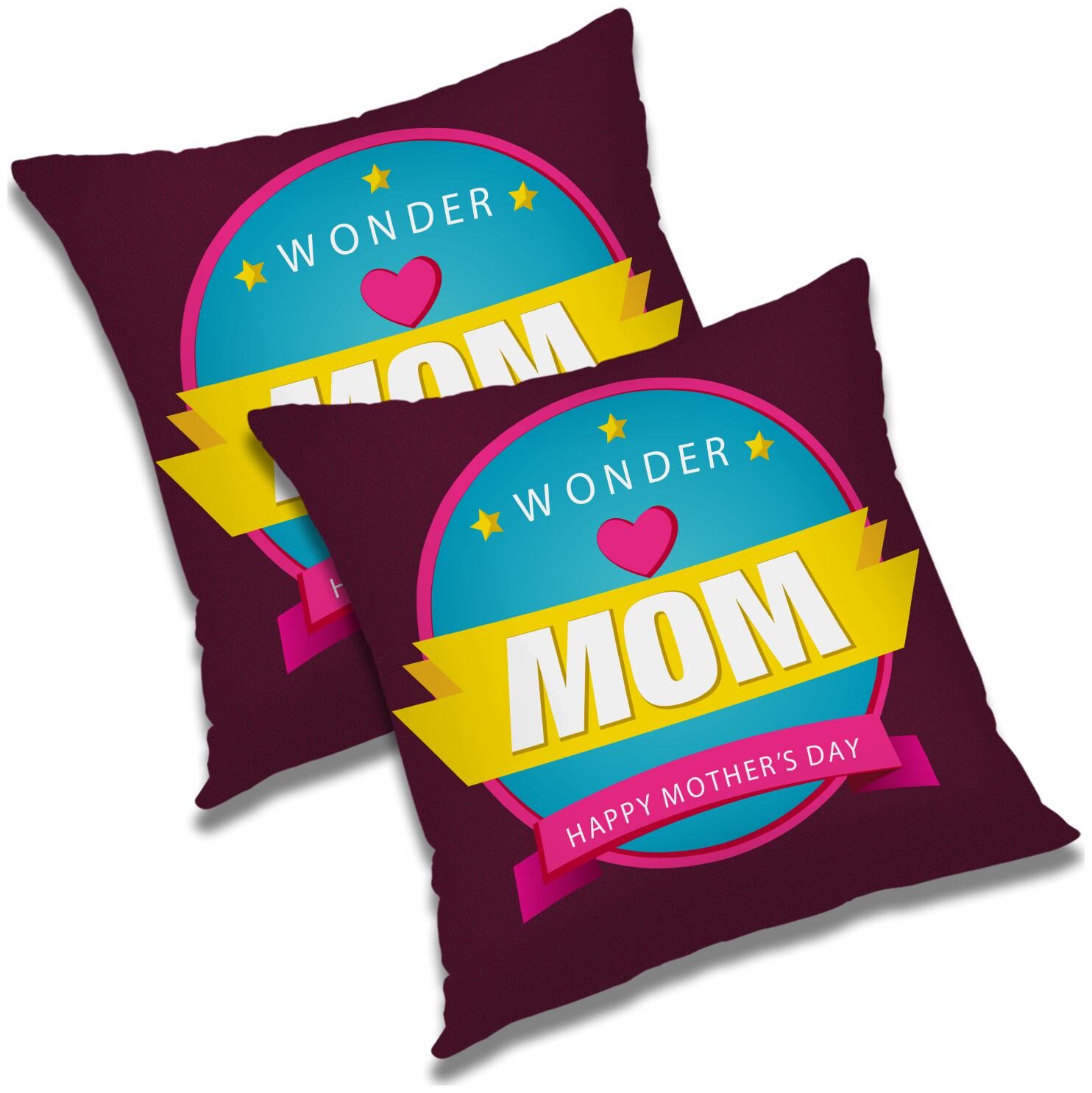 

RADANYA Printed Cushion Cover with Filler (Set of 2) 18x18 inch