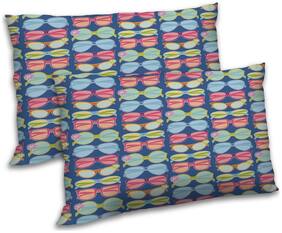 RADANYA Polyester Printed Pillow Covers ( Pack of 2 , Blue )