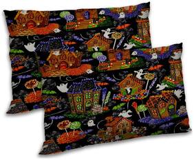 RADANYA Polyester Printed Pillow Covers ( Pack of 2 , Black )