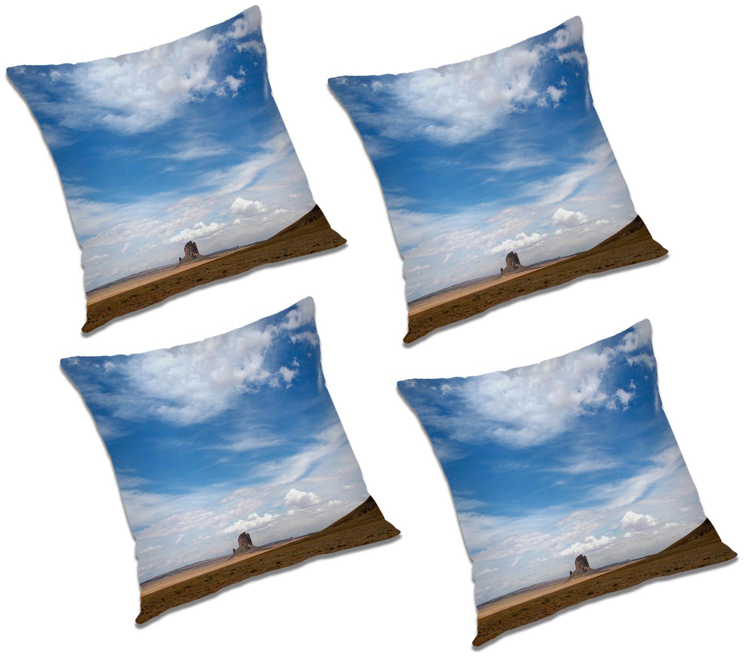 

RADANYA Printed Cushion Cover with Filler (Set of 4) 12x12 inch