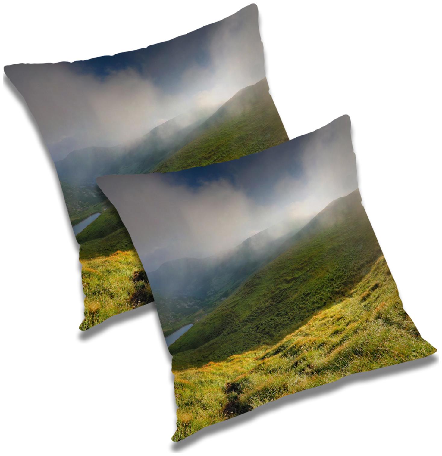 

RADANYA Printed Cushion Cover with Filler (Set of 2) 24x24 inch