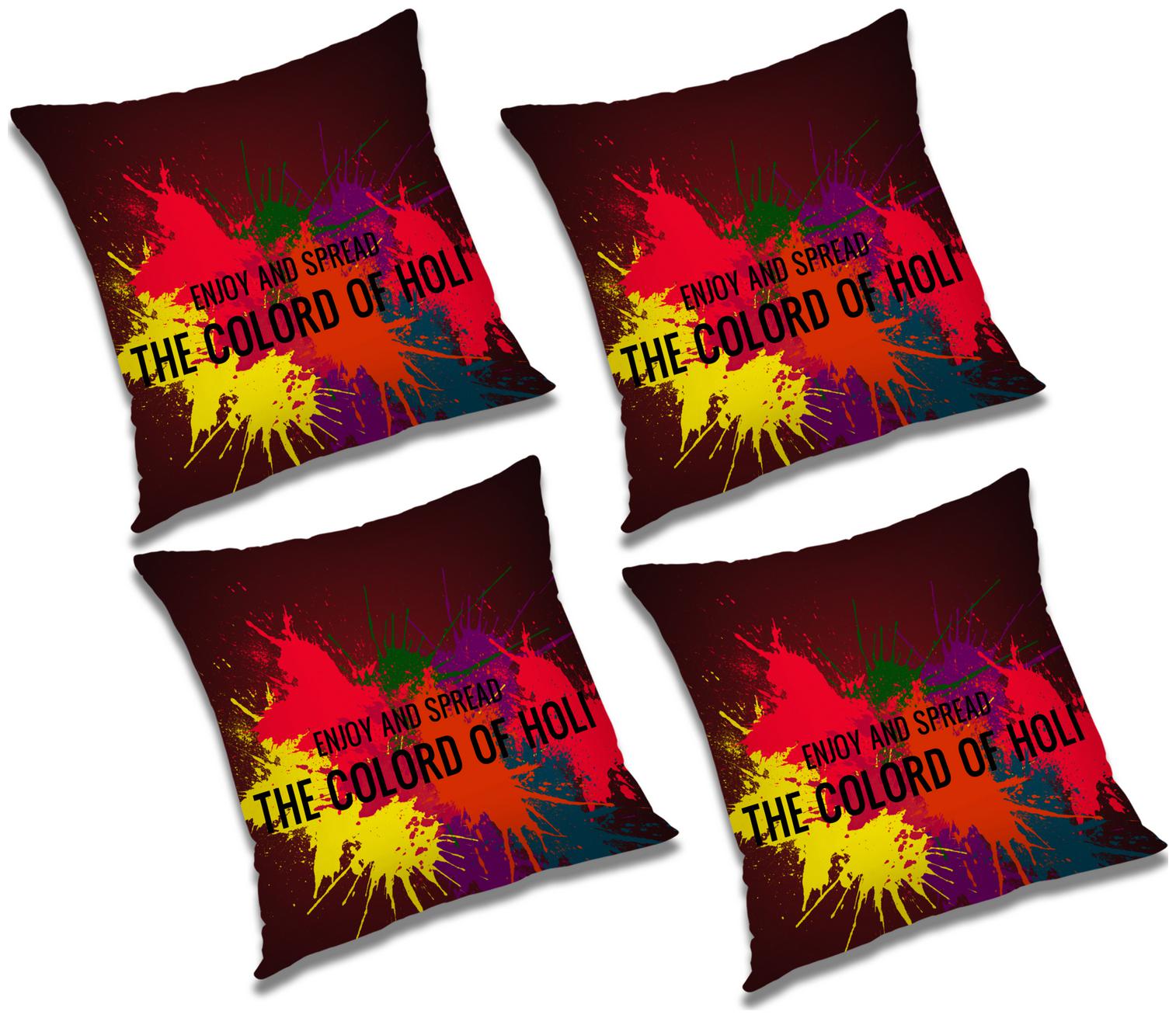 

RADANYA Printed Cushion Cover with Filler (Set of 4) 16x16 inch