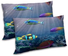 RADANYA Polyester Printed Pillow Covers ( Pack of 2 , Multi )