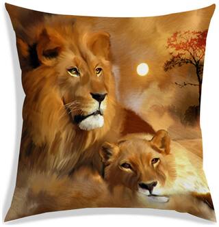 RADANYA Printed Polyester Yellow Cushion Cover ( Small , Pack of 1 )