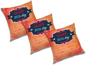 RADANYA Printed Cushion Cover with Filler (Set of 3) 12X12 inch
