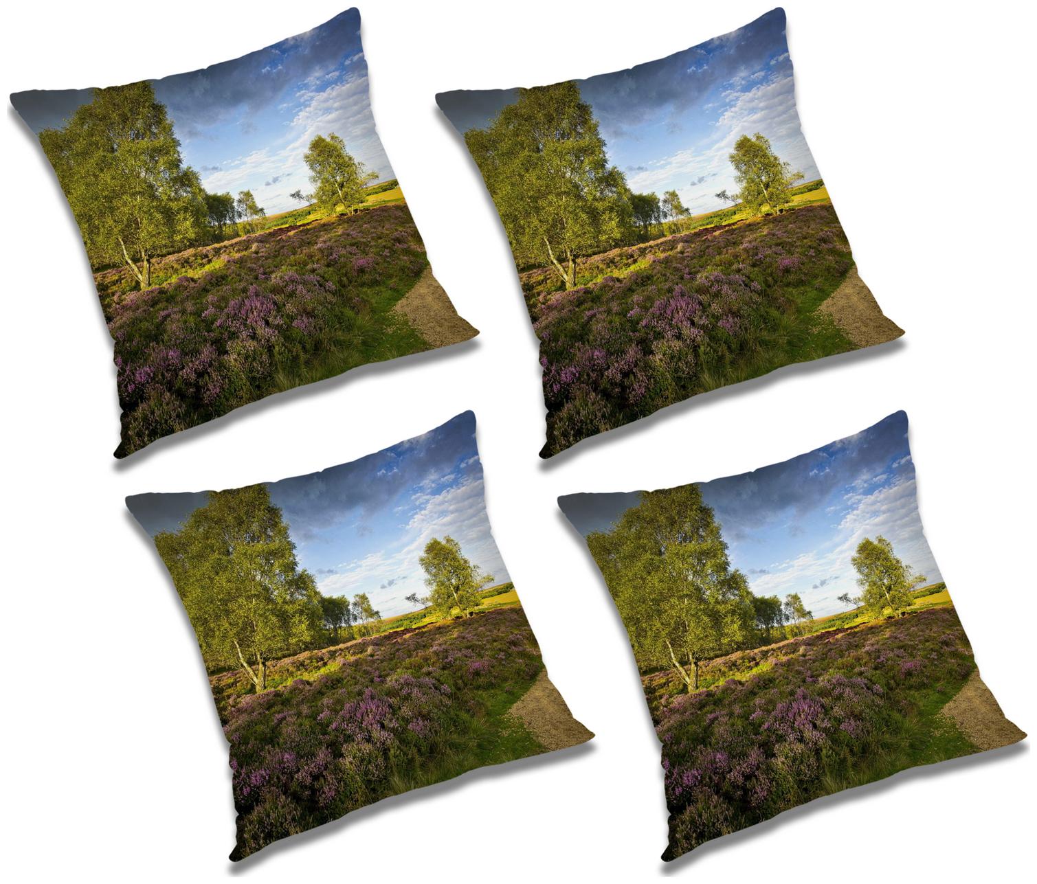 

RADANYA Printed Cushion Cover with Filler (Set of 4) 18x18 inch