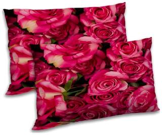 RADANYA Polyester Printed Pillow Covers ( Pack of 2 , Red )