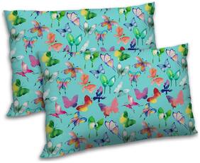 RADANYA Polyester Printed Pillow Covers ( Pack of 2 , Black )