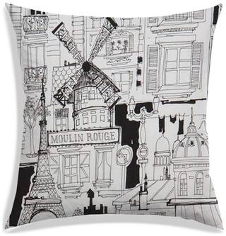 RADANYA Printed Polyester Off-white Cushion Cover ( Regular , Pack of 1 )