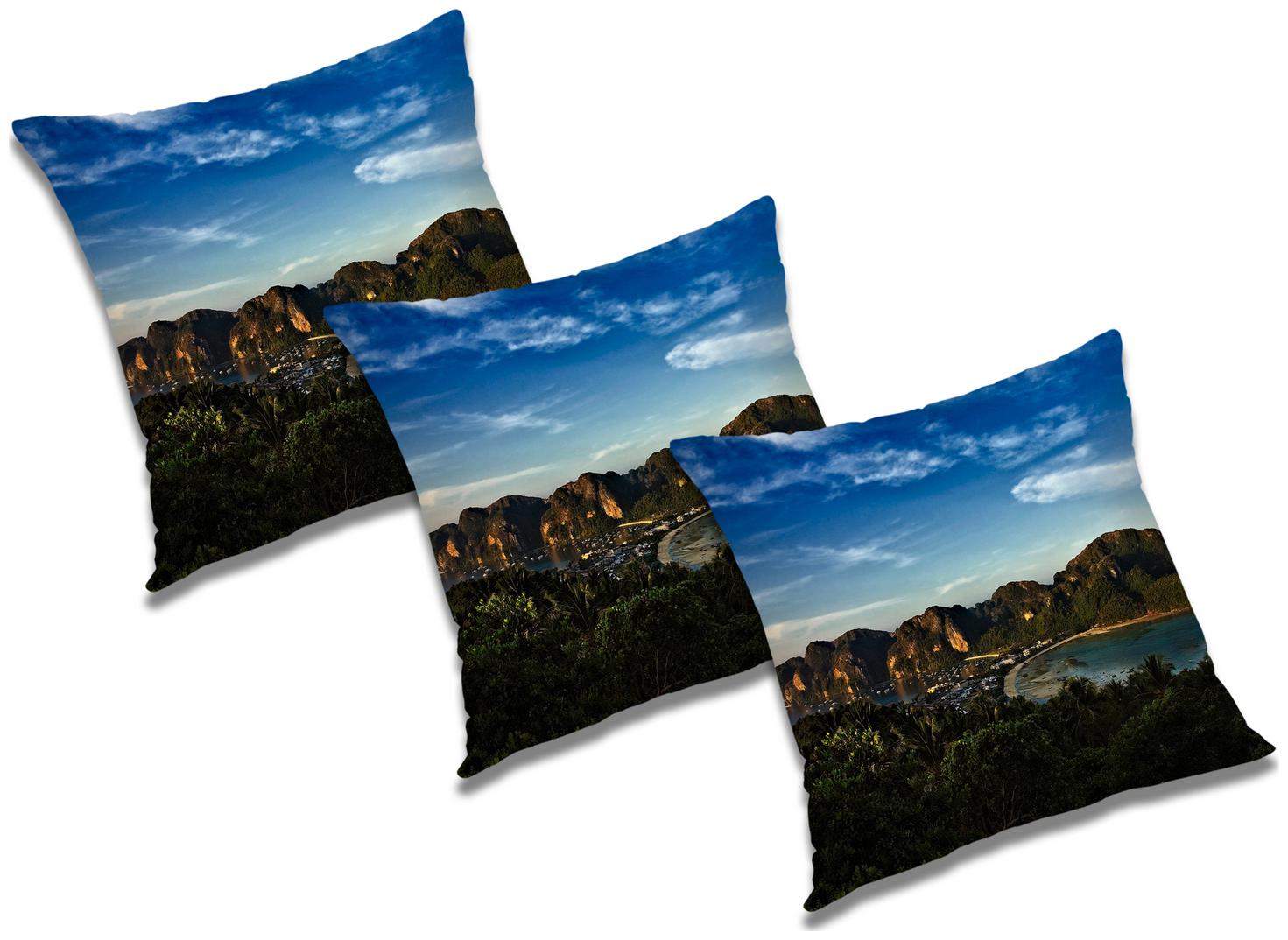 

RADANYA Printed Cushion Cover with Filler (Set of 3) 16x16 inch