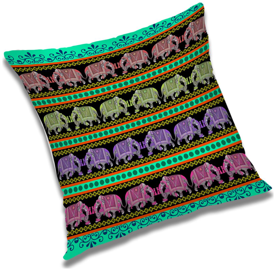 

RADANYA Printed Cushion Cover with Filler Set 16x16 inch