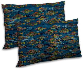 RADANYA Polyester Printed Pillow Covers ( Pack of 2 , Blue )