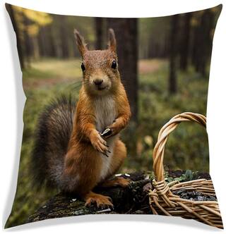 RADANYA Printed Polyester Grey Cushion Cover ( Regular , Pack of 1 )