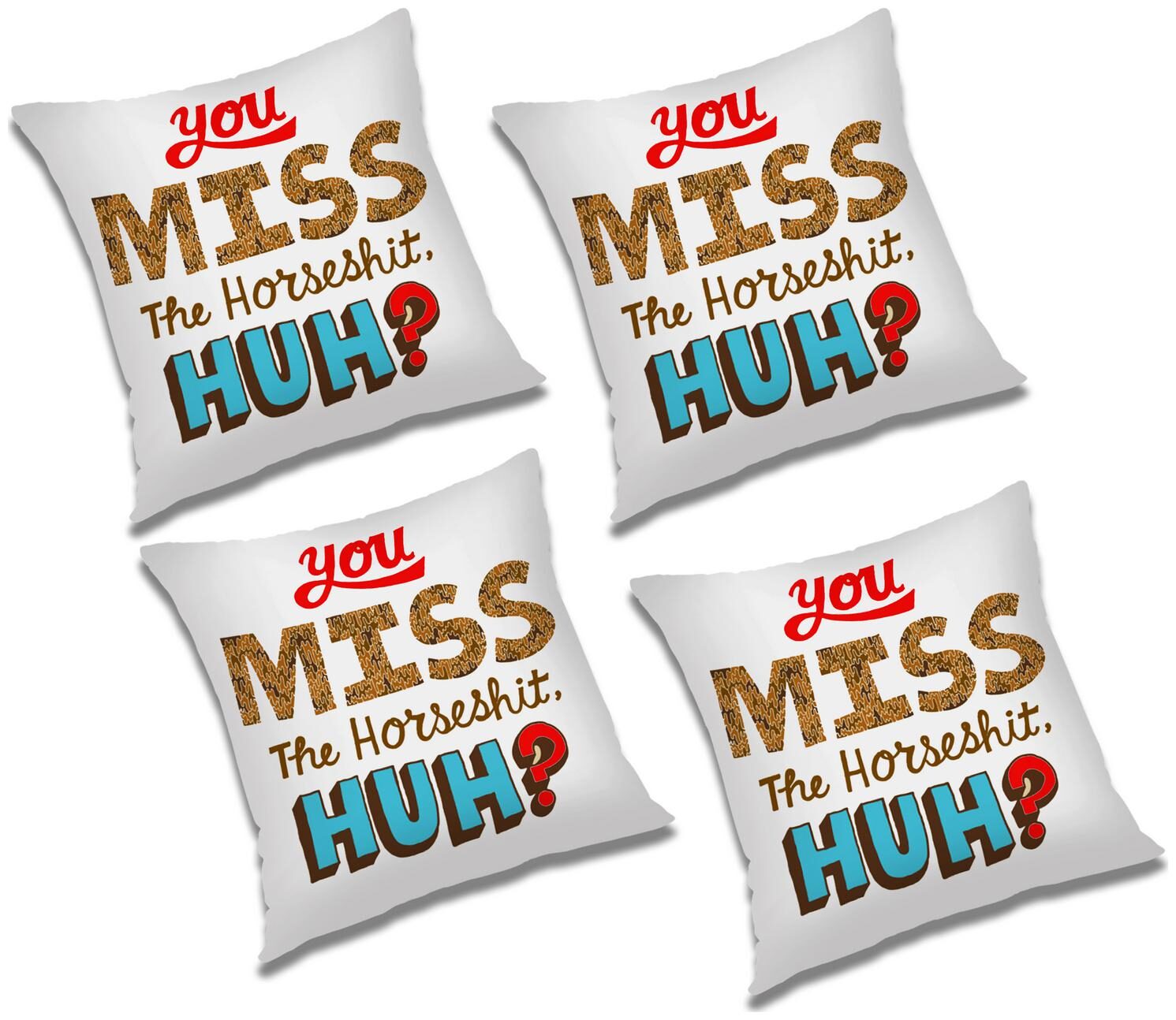 

RADANYA Printed Cushion Cover with Filler (Set of 4) 16x16 inch