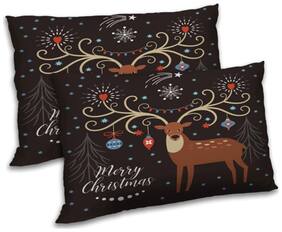 RADANYA Polyester Printed Pillow Covers ( Pack of 2 , Black )