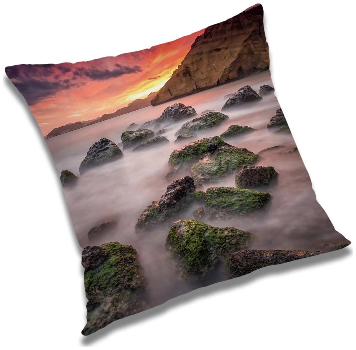 

RADANYA Printed Cushion Cover with Filler Set 12x12 inch