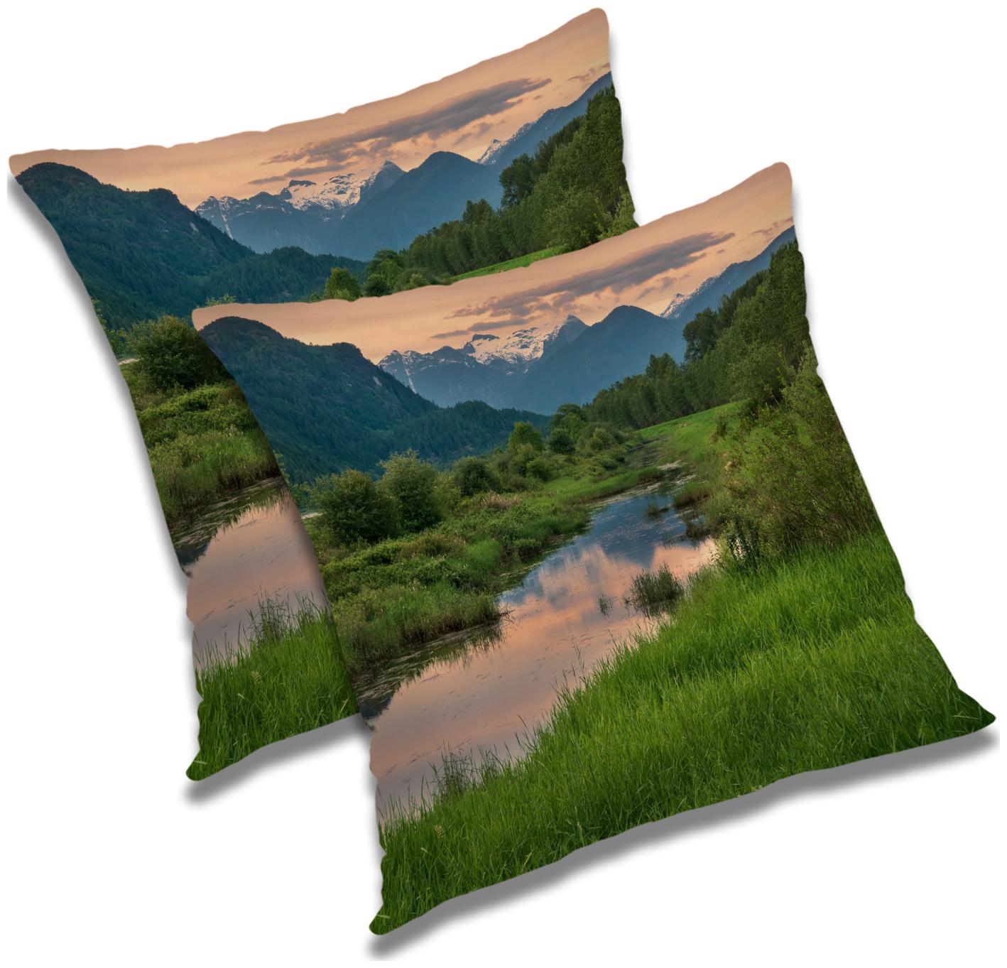 

RADANYA Printed Cushion Cover with Filler (Set of 2) 24x24 inch