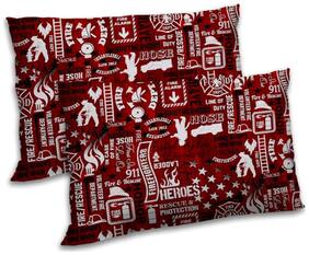 RADANYA Polyester Printed Pillow Covers ( Pack of 2 , Red )