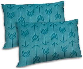 RADANYA Polyester Printed Pillow Covers ( Pack of 2 , Blue )