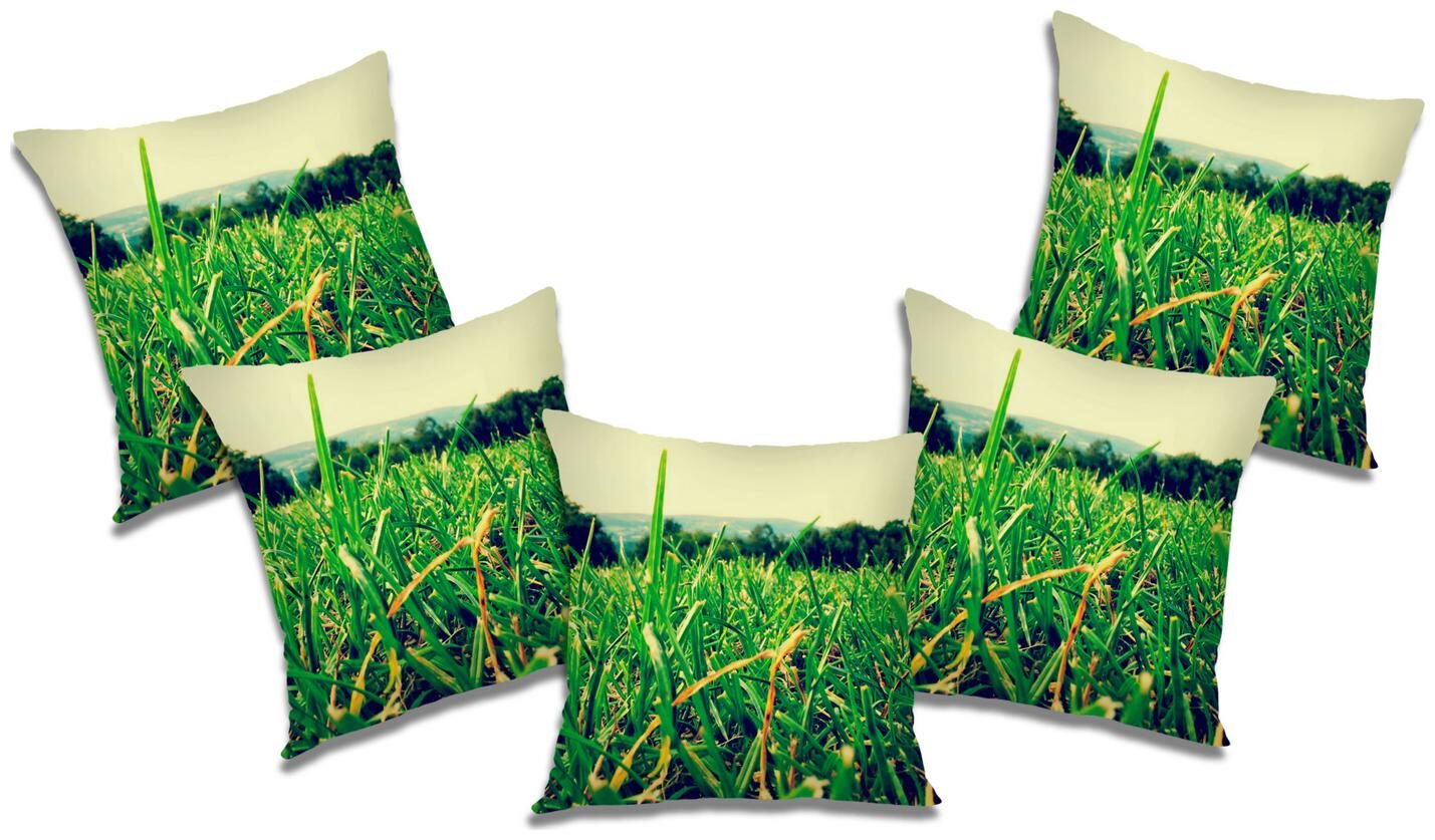 

RADANYA Printed Cushion Cover with Filler (Set of 5) 16x16 inch