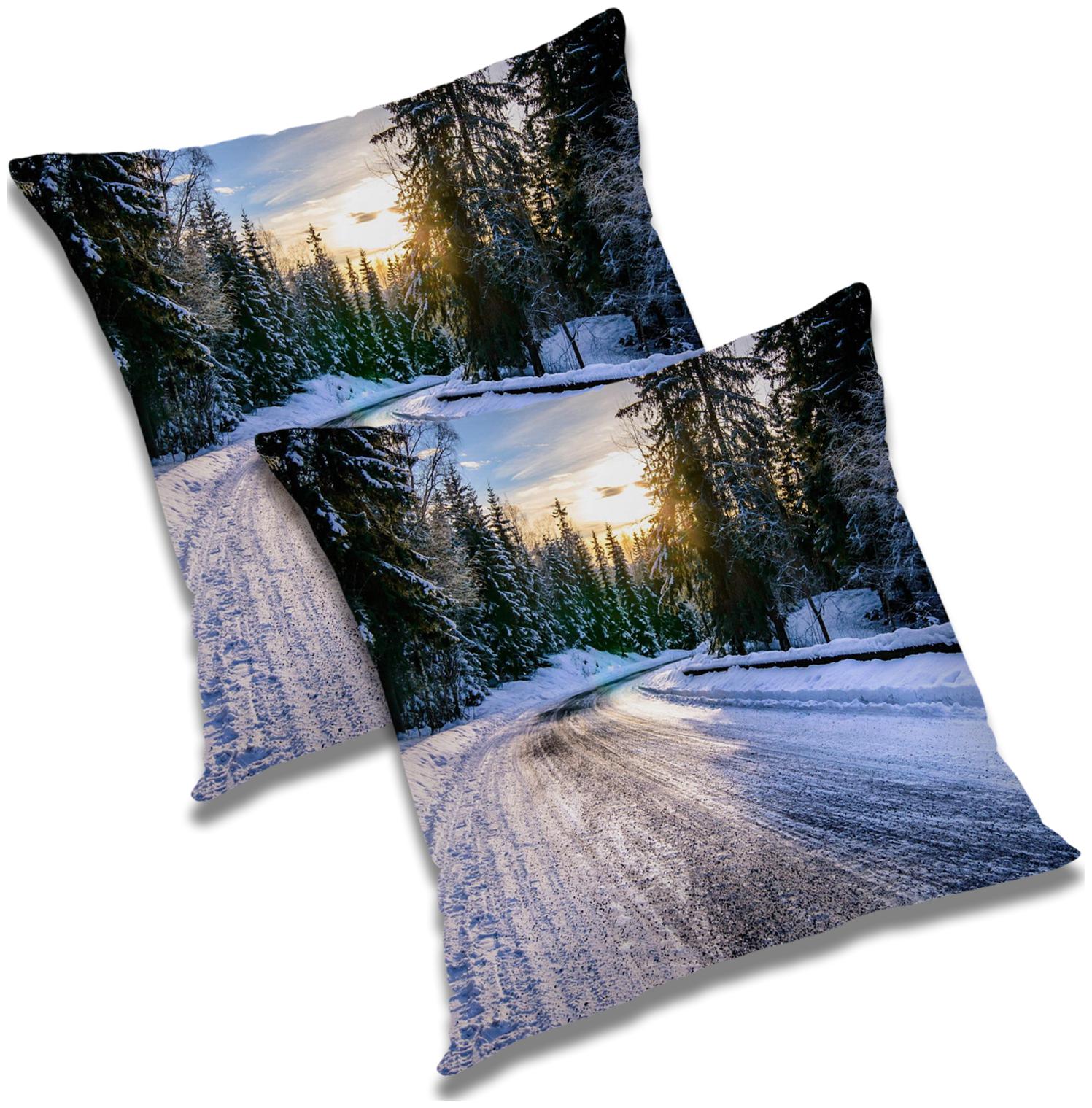 

RADANYA Printed Cushion Cover with Filler Set 20x20 inch