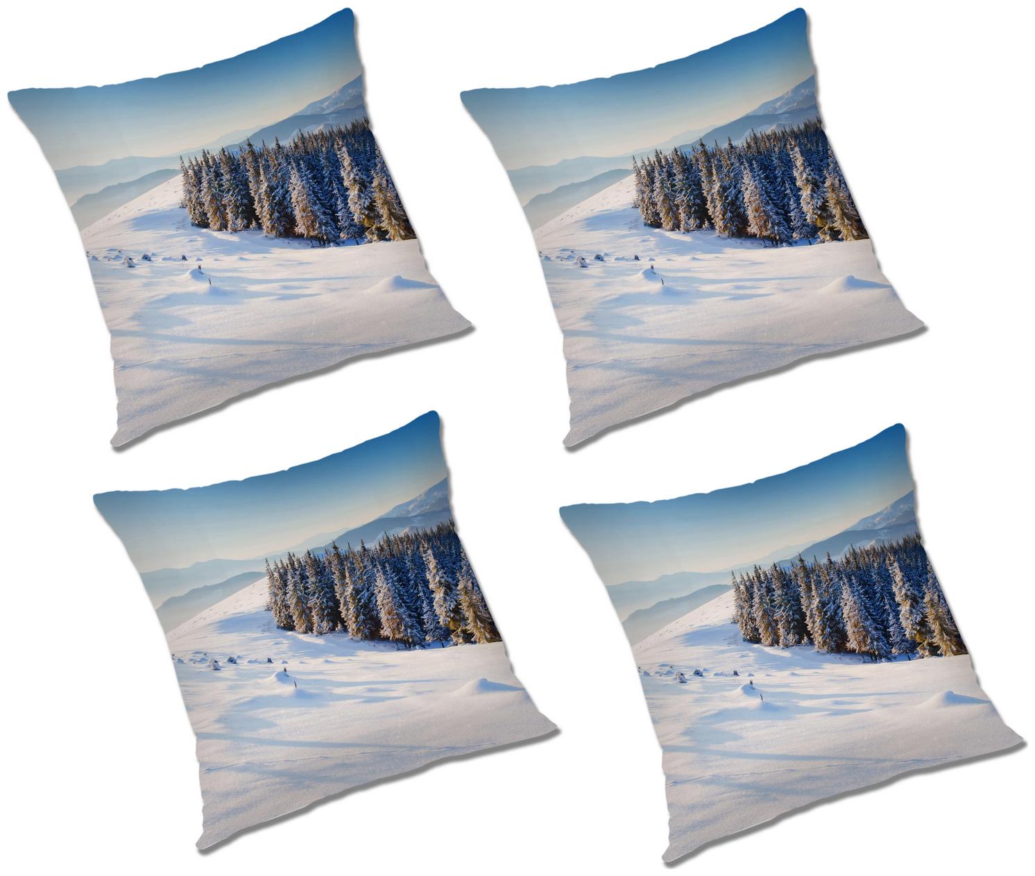 

RADANYA Printed Cushion Cover with Filler (Set of 4) 18x18 inch