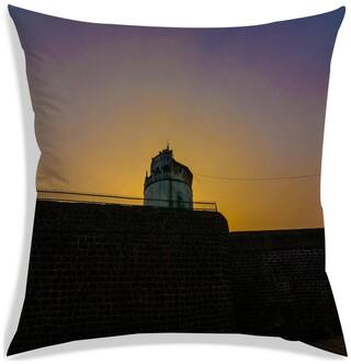 RADANYA Printed Polyester Brown Cushion Cover ( Small , Pack of 1 )