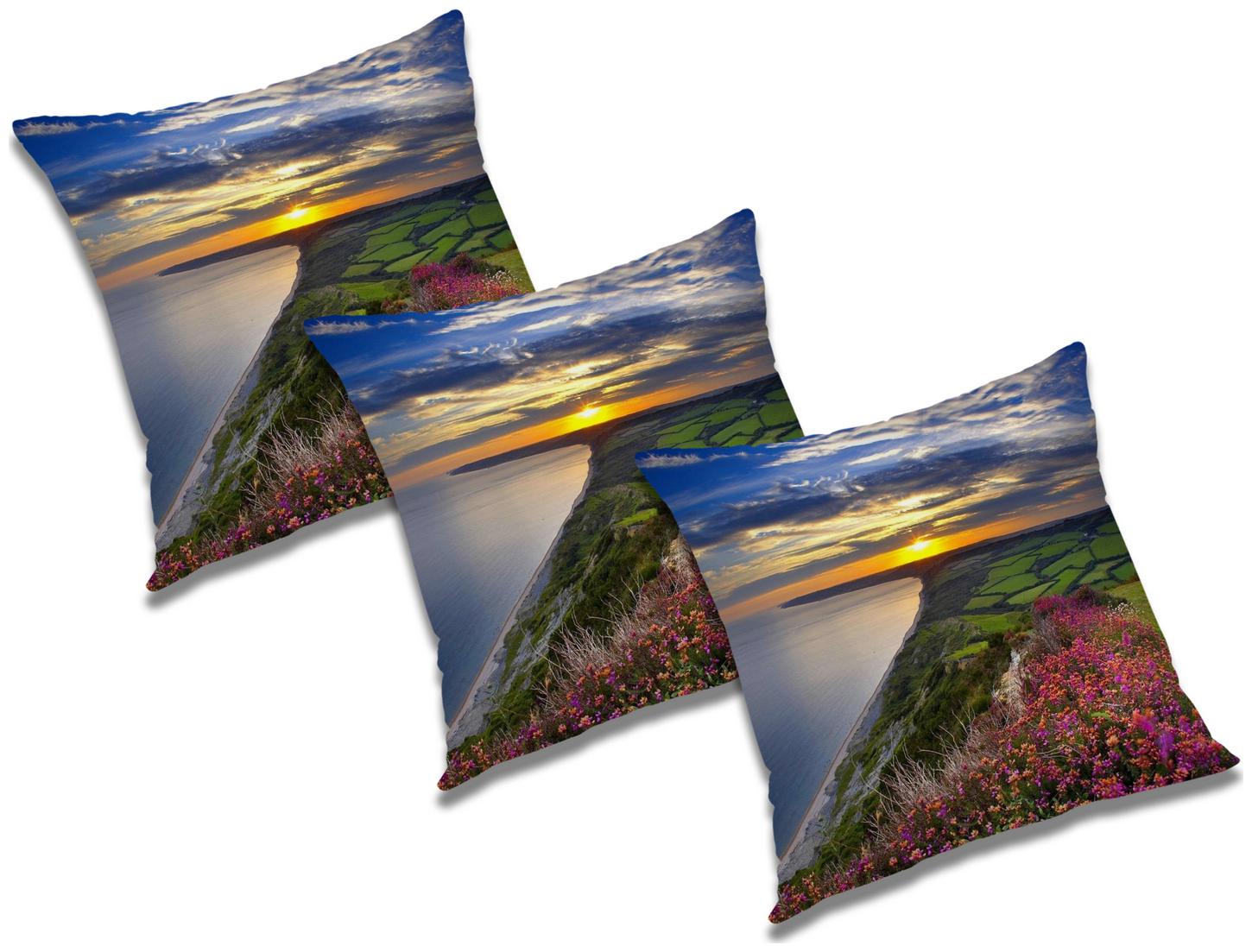 

RADANYA Printed Cushion Cover with Filler (Set of 3) 24x24 inch