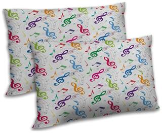 RADANYA Polyester Printed Pillow Covers ( Pack of 2 , White )