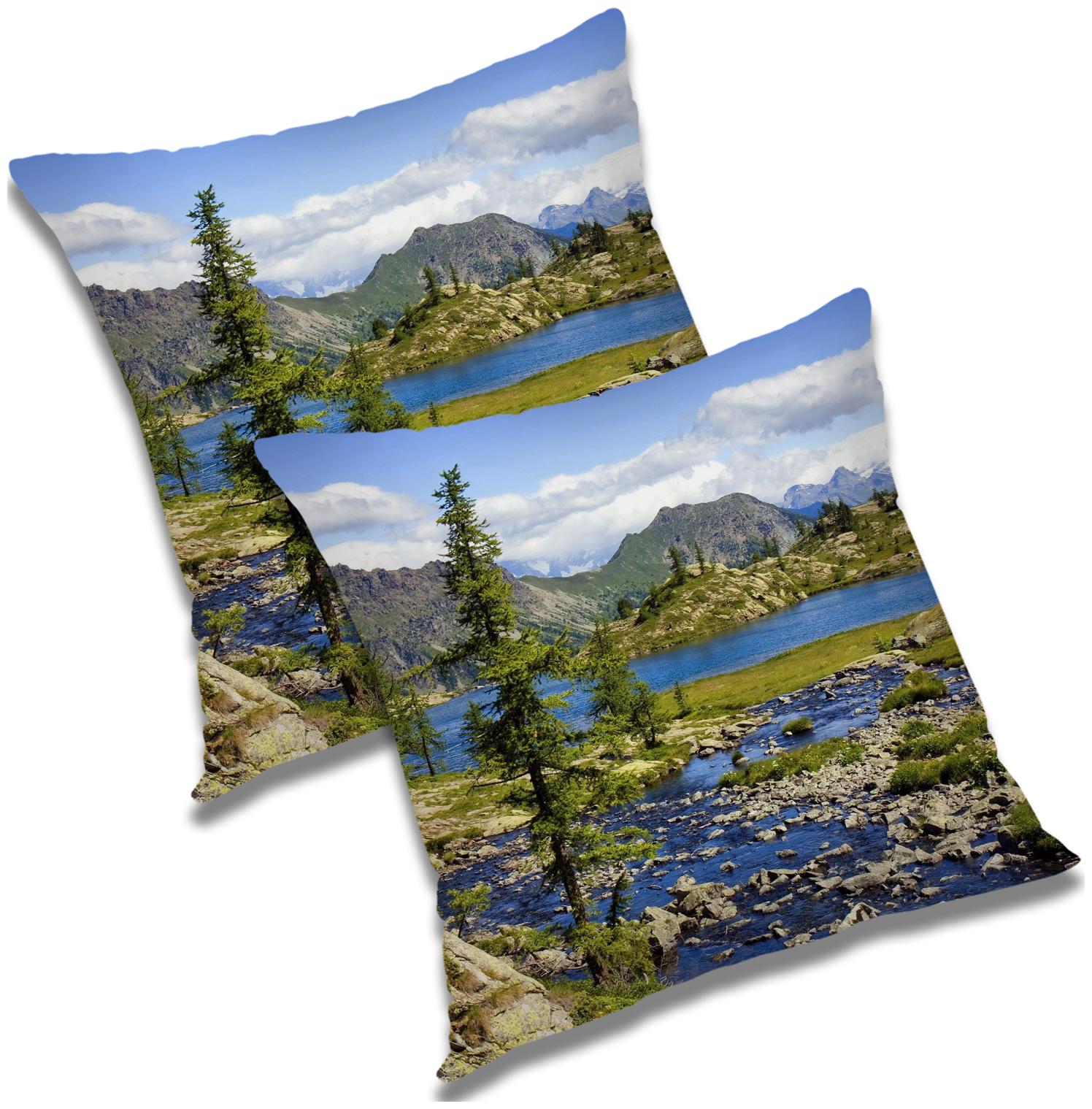 

RADANYA Printed Cushion Cover with Filler Set 24x24 inch
