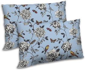 RADANYA Polyester Printed Pillow Covers ( Pack of 2 , Blue )