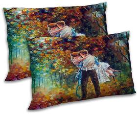 RADANYA Polyester Printed Pillow Covers ( Pack of 2 , Multi )