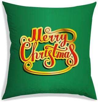 RADANYA Printed Polyester Green Cushion Cover ( Large , Pack of 1 )