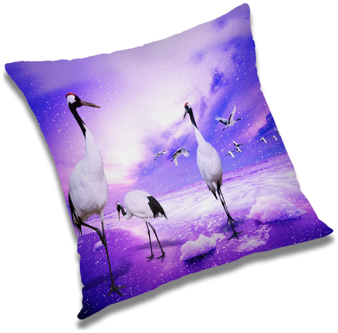 

RADANYA Printed Polyester Purple Cushion Cover ( Small Pack of 1 )