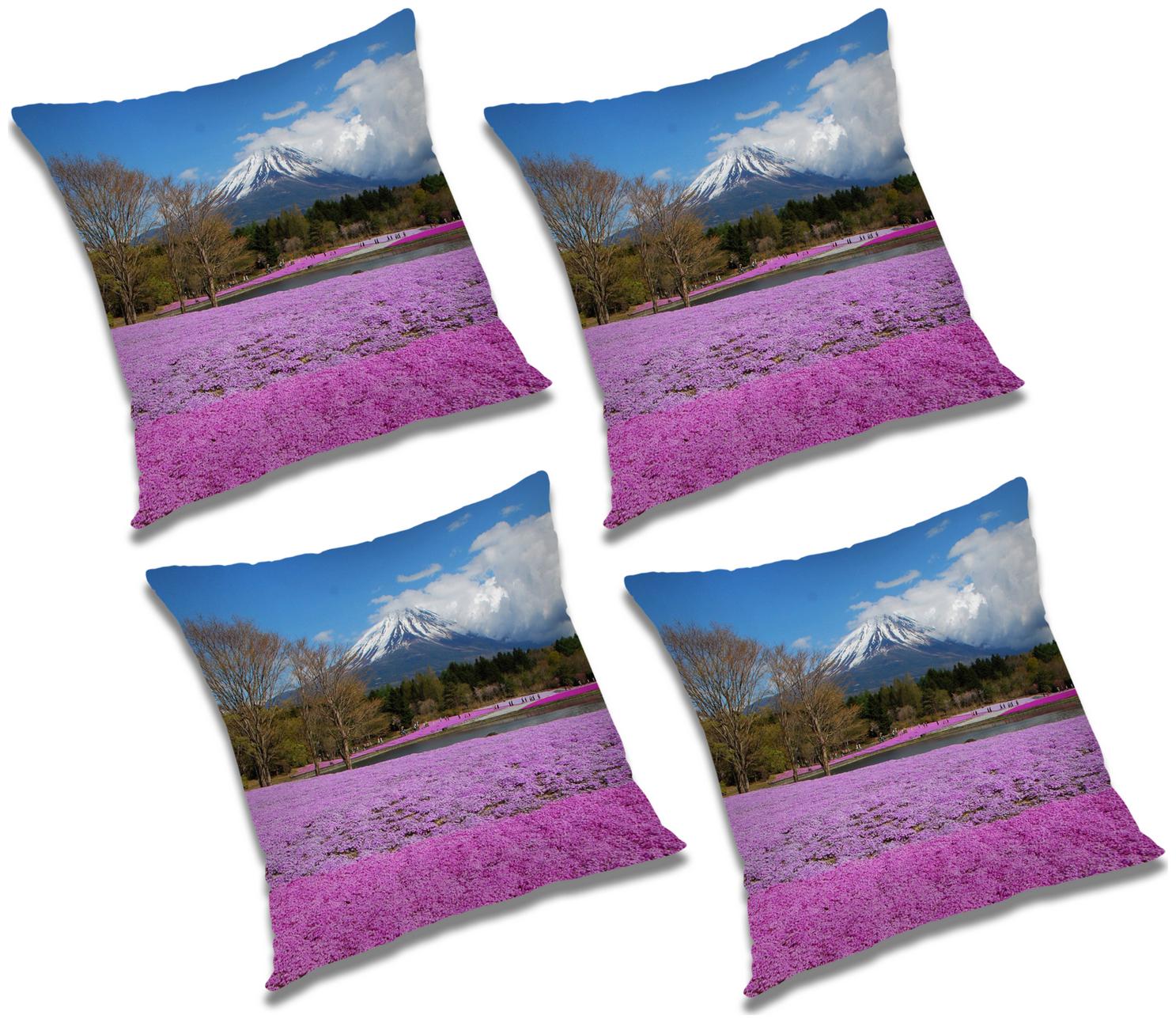 

RADANYA Printed Cushion Cover with Filler (Set of 4) 16x16 inch