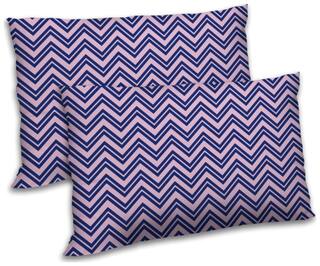 RADANYA Polyester Printed Pillow Covers ( Pack of 2 , Blue )