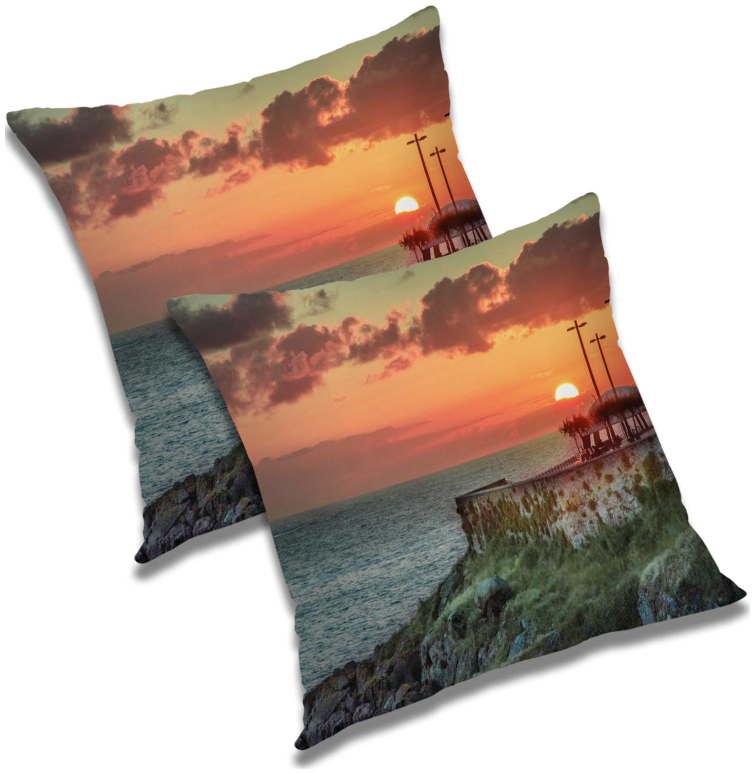 

RADANYA Printed Cushion Cover with Filler Set 16x16 inch