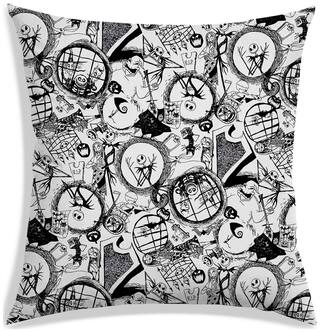 RADANYA Printed Polyester White Cushion Cover ( Regular , Pack of 1 )