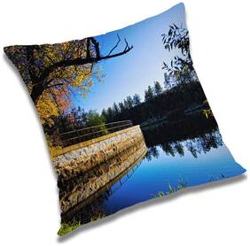 RADANYA Printed Cushion Cover with Filler Set 18x18 inch