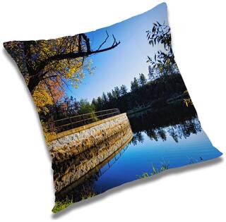 RADANYA Printed Cushion Cover with Filler Set 18x18 inch
