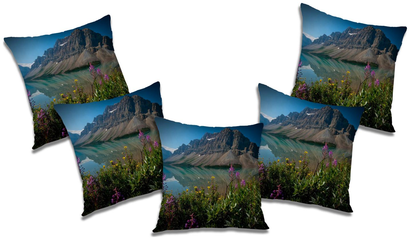 

RADANYA Printed Cushion Cover with Filler (Set of 5) 18x18 inch